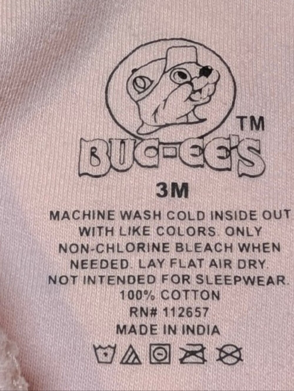 Buc-ee's LOVE Baby Dress Bodysuit Size 3 Months - Picture 4 of 4